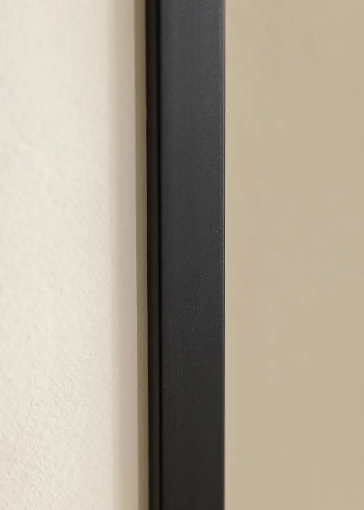 Moldura E-Line Preto 30x30 cm - Passe-partout Branco 8x8 inches