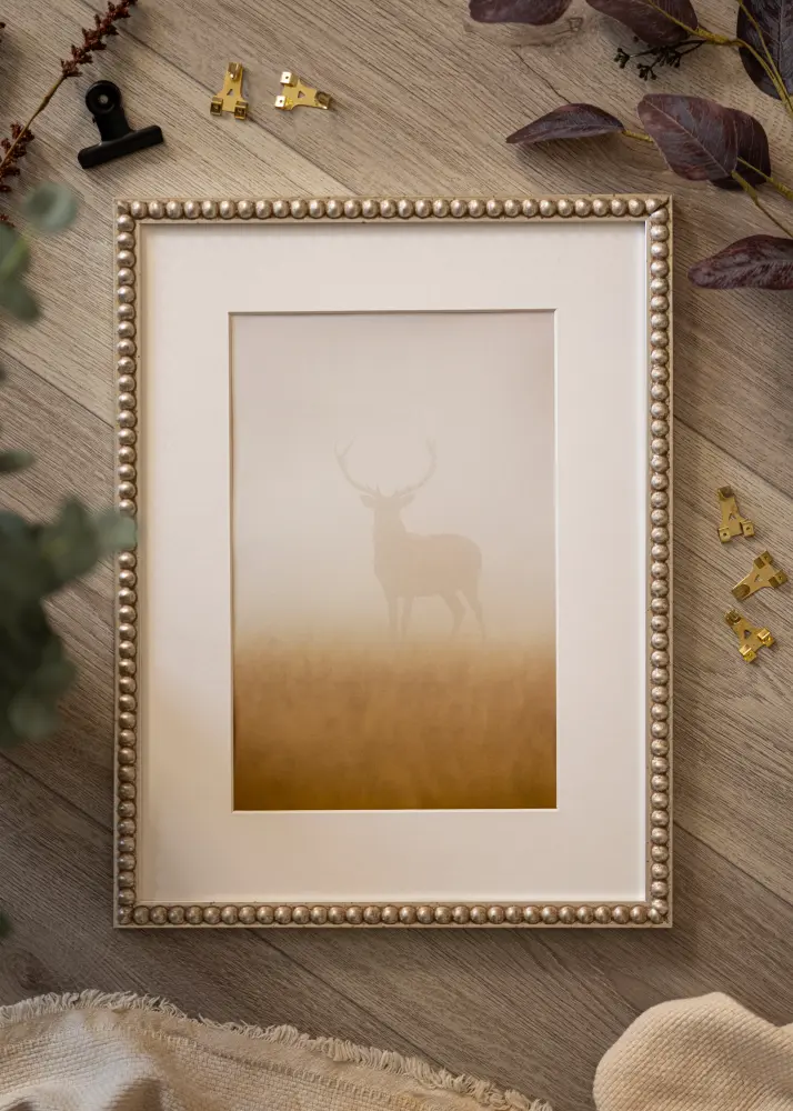 Moldura Sylvia Prateado - Tamanho personalizável