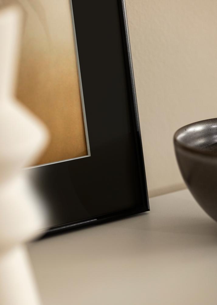 Moldura Visby Preto 70x100 cm - Passe-partout Preto 24x36 inches