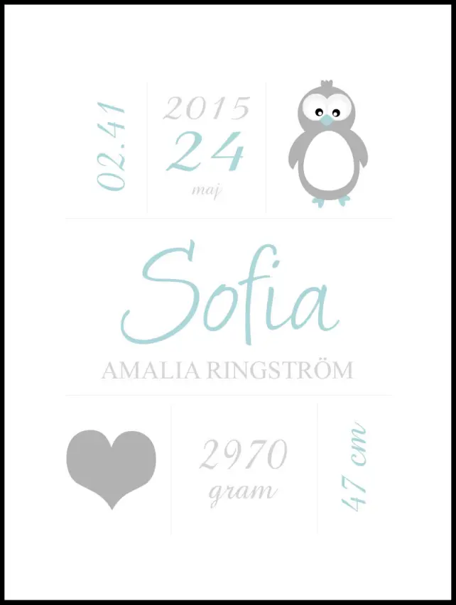 Penguin Birth Póster Green