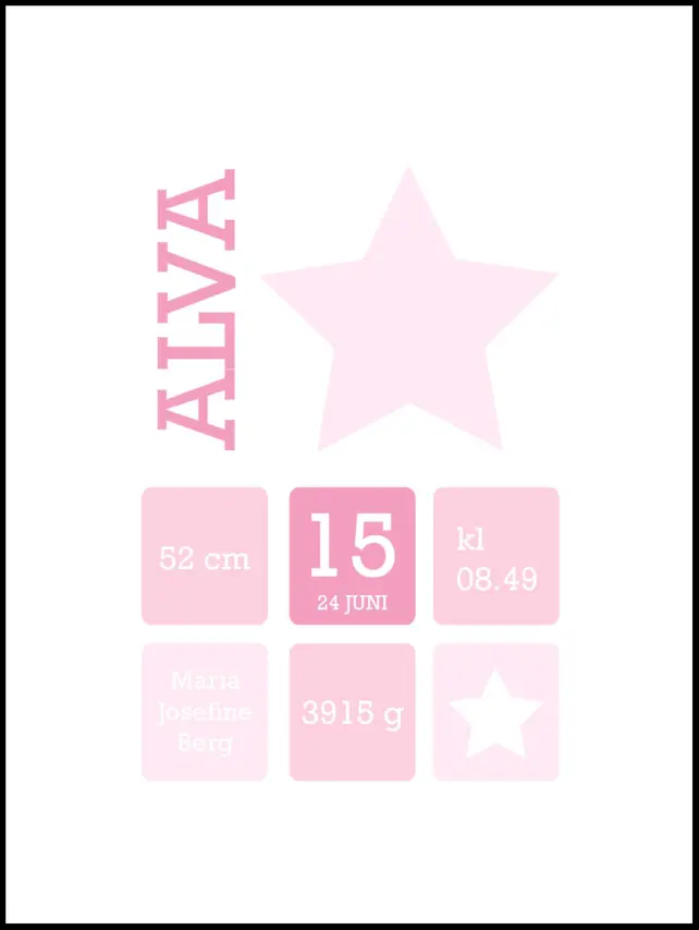 Star Birth Póster Pink