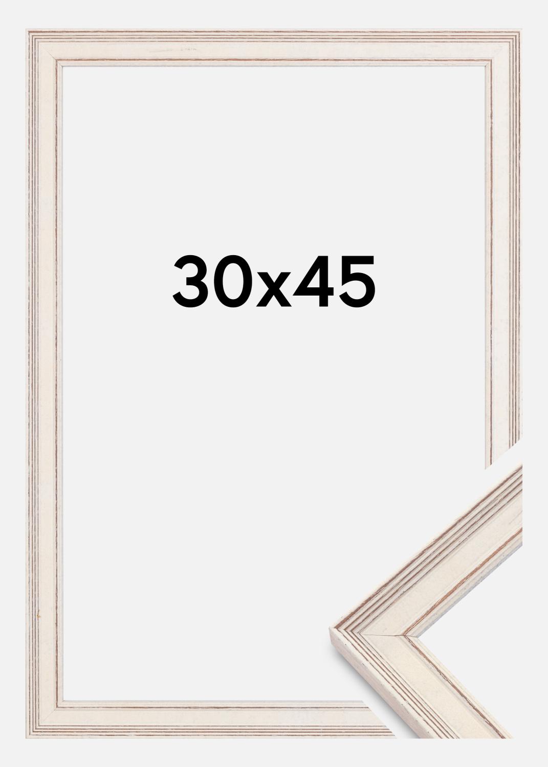 Product Image for Moldura Shabby Chic Vidro acrílico Branco 30x45 cm