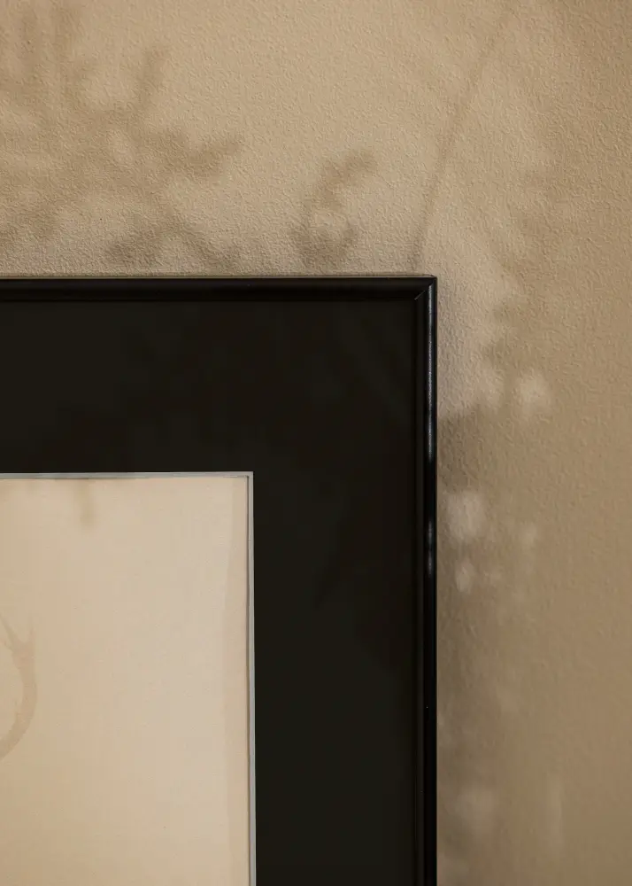 Moldura Visby Preto 70x100 cm - Passe-partout Preto 59,4x84 cm (A1)