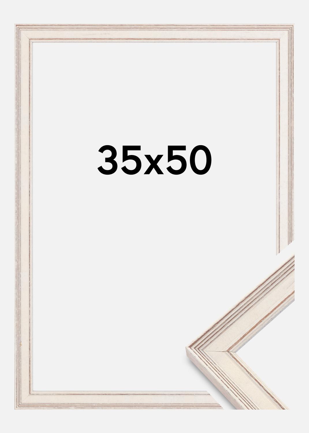 Product Image for Moldura Shabby Chic Vidro acrílico Branco 35x50 cm
