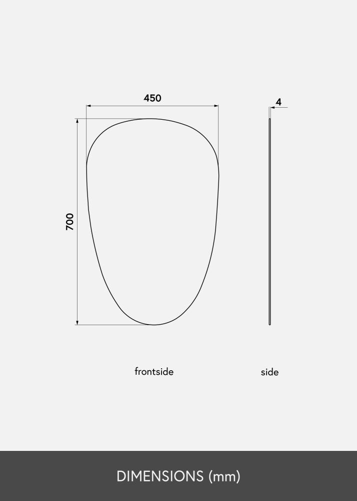 KAILA Espelho Shape II Dfolha Bronze 45x70 cm