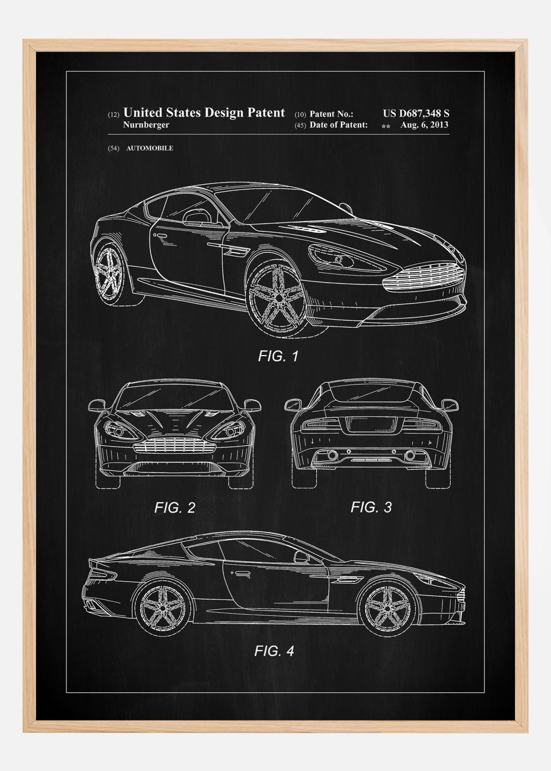 Product Image for Patent Print - Aston Martin - Black Póster (40x50 cm)