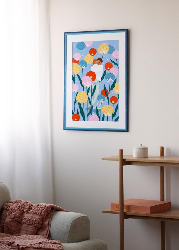 Moldura Cornwall Vidro acrílico Azul-escuro 50x70 cm