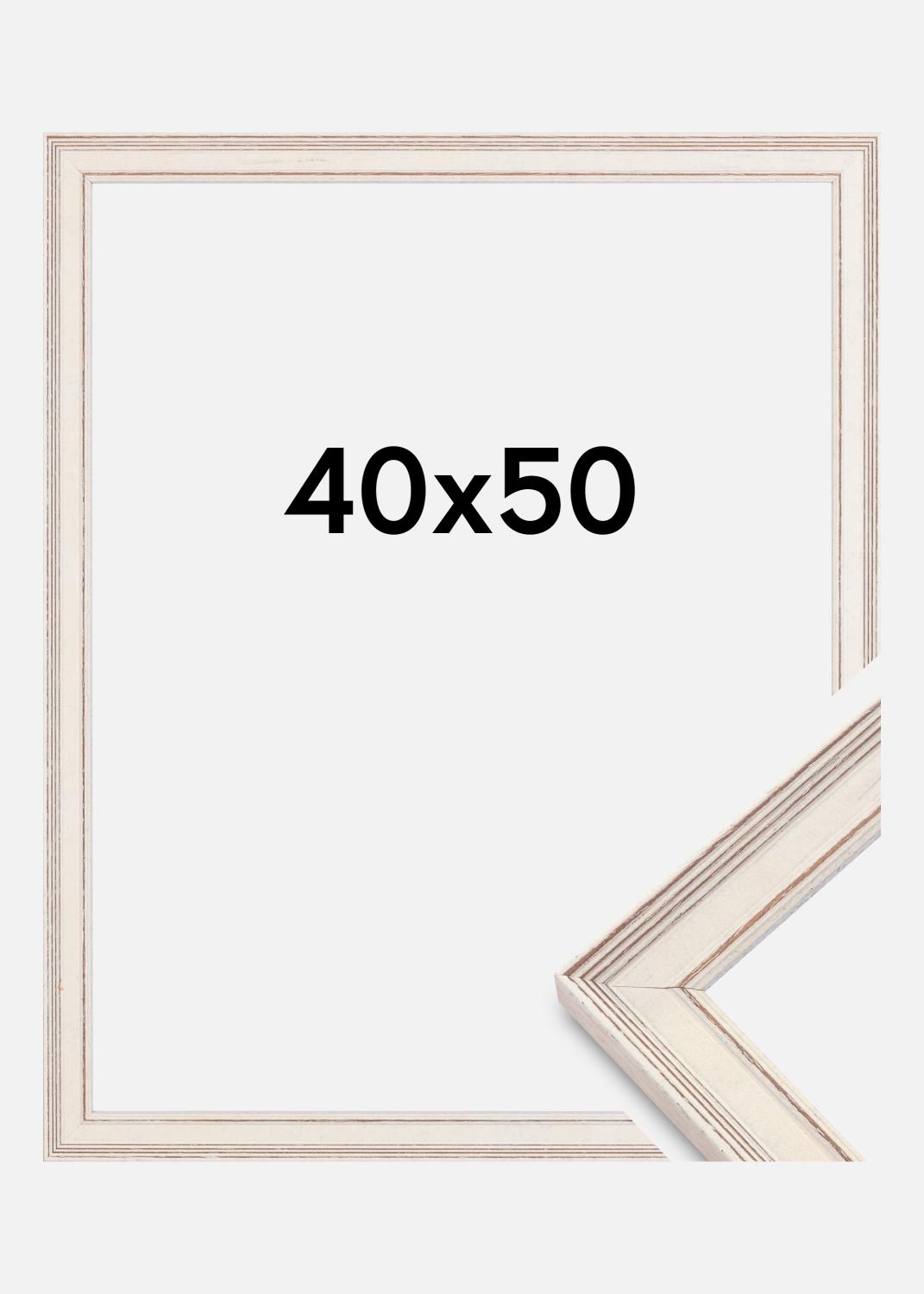 Product Image for Moldura Shabby Chic Vidro acrílico Branco 40x50 cm