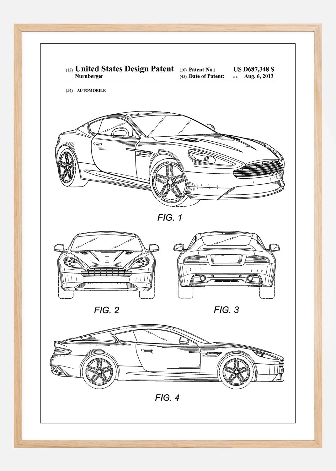 Product Image for Patent Print - Aston Martin - White Póster (21x29.7 cm (A4))