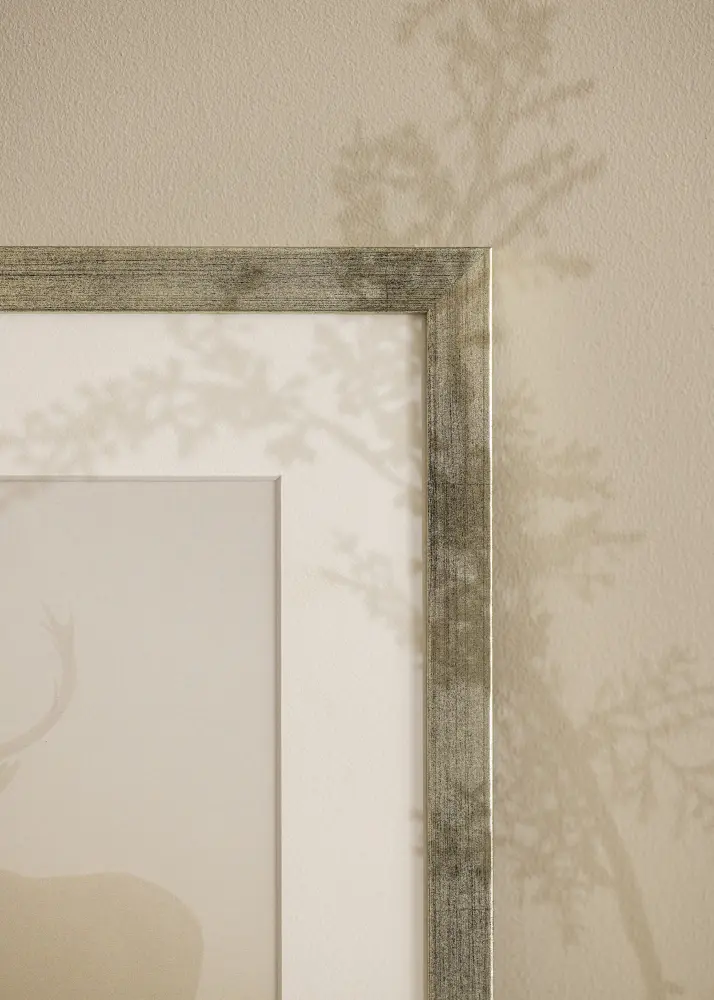 Moldura Stilren Vidro acrílico Prateado 59,4x84 cm (A1)