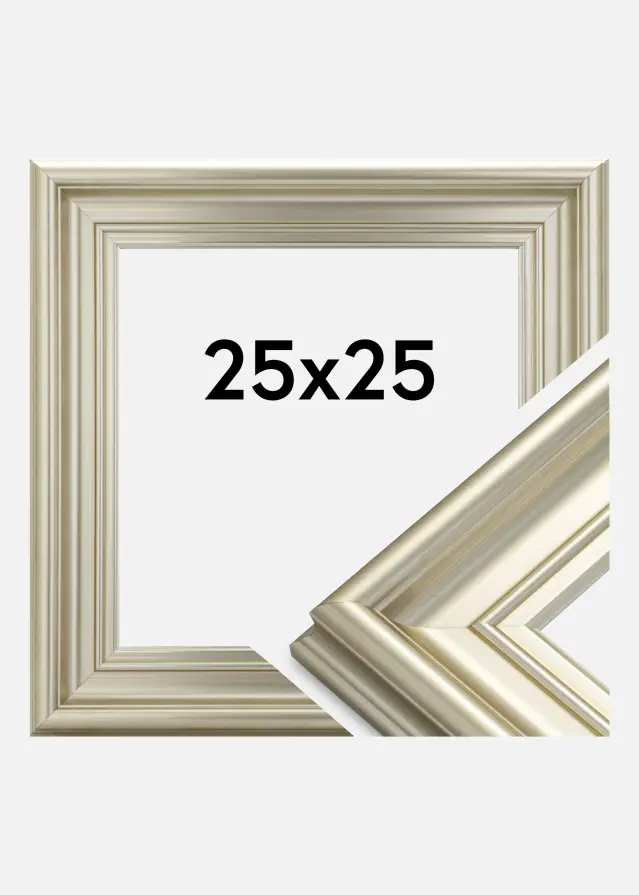 Moldura Mora Premium Prateado 25x25 cm