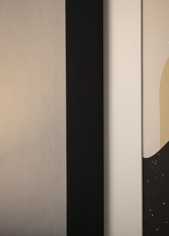 Härjedalen Preto 85x115 cm - Passe-partout Branco 70x100 cm