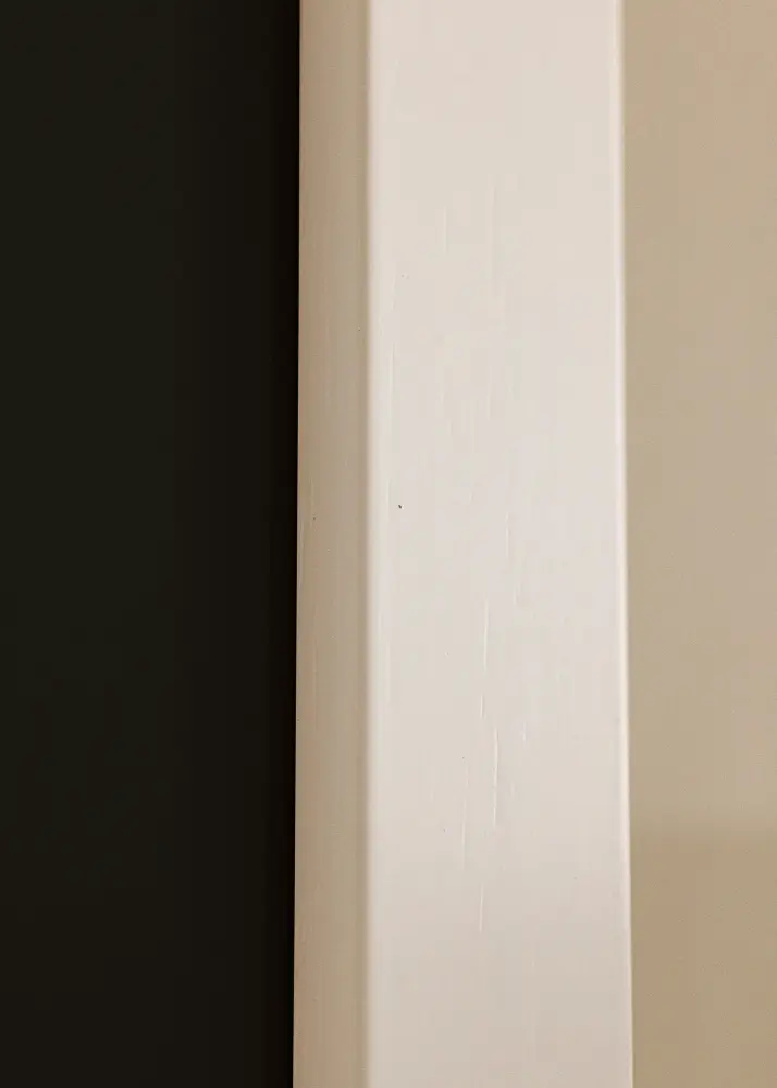 Moldura White Wood 40x100 cm - Passe-partout Preto 30x90 cm