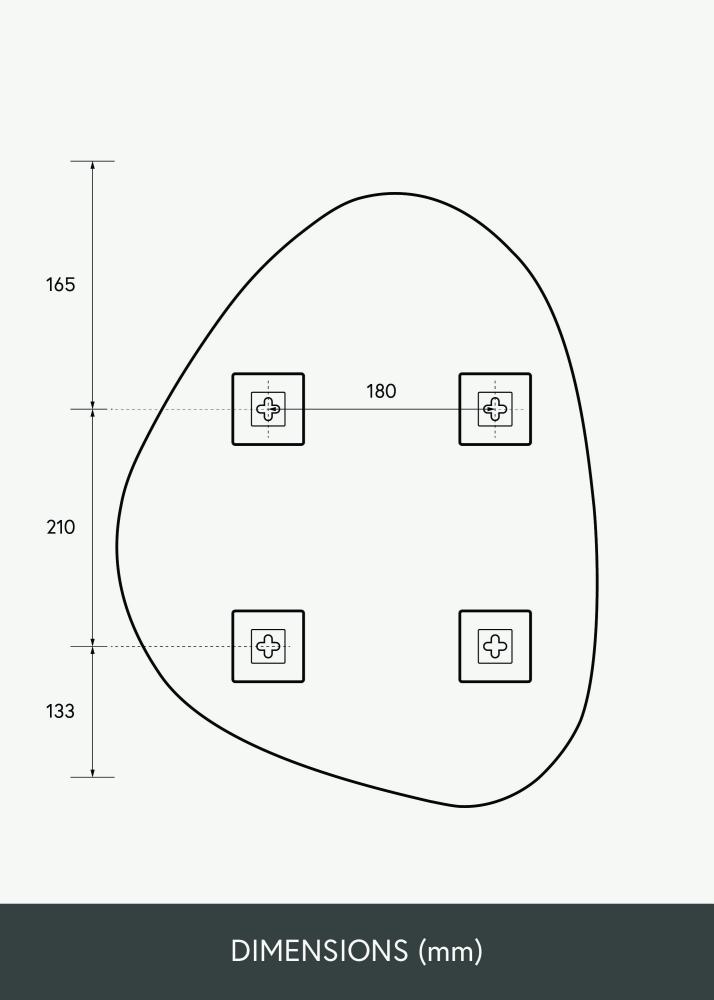 KAILA Espelho Bump 40x51 cm