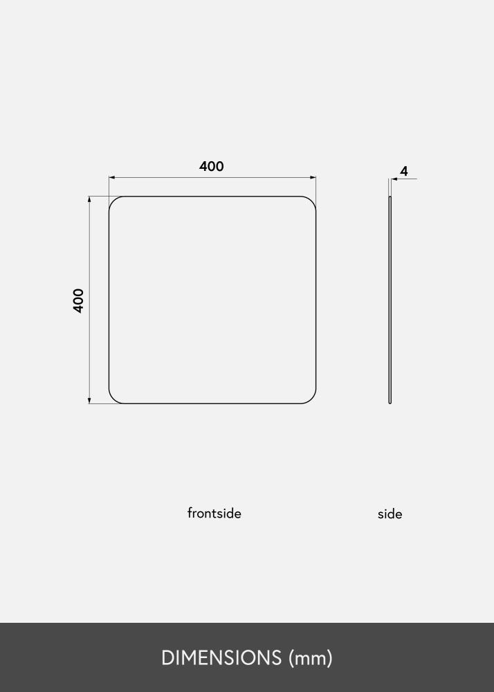KAILA Espelho Square Dfolha Bronze 40x40 cm