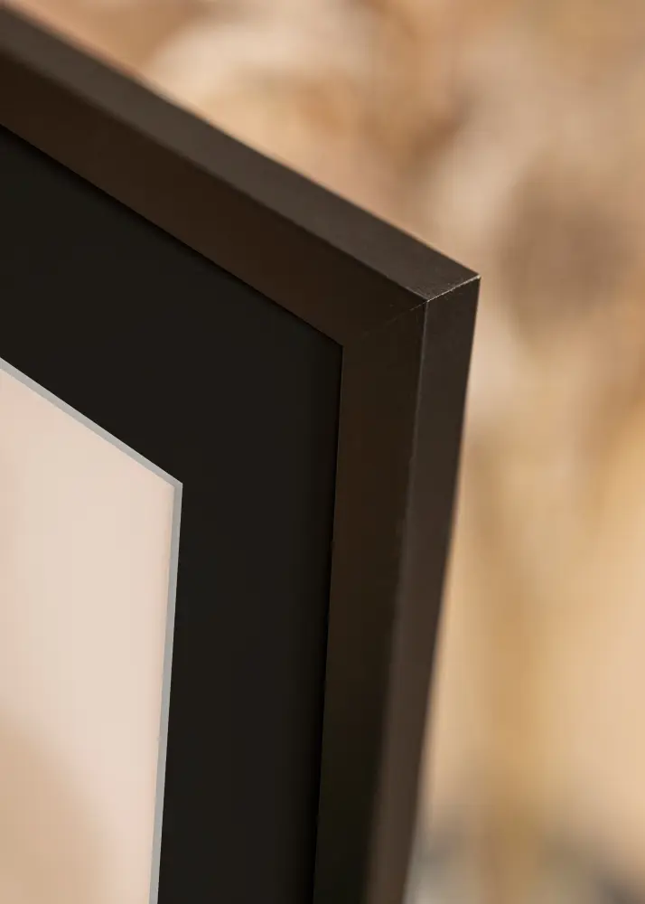 Moldura Black Wood 50x60 cm - Passe-partout Preto 37x46 cm
