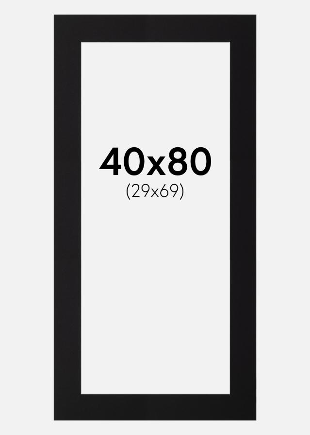 Passe-partout Canson Preto (Bordo interior branco) 40x80 cm (29x69)