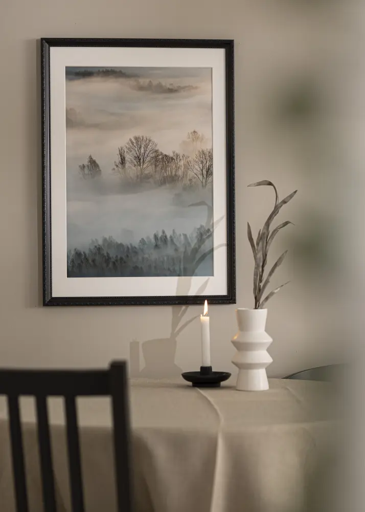 Moldura Abisko Vidro acrílico Preto 42x59,4 cm (A2)