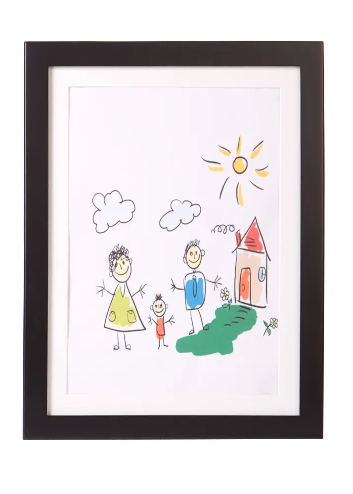 Moldura para desenhos Little Davinci Preto A3