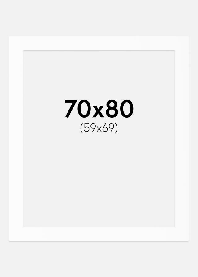 Passe-partout Canson Branco (Bordo interior branco) 70x80 cm (59x69)