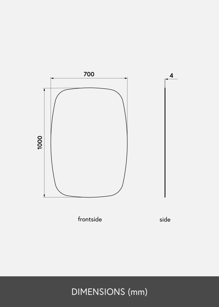 KAILA Espelho Curve 70x100 cm