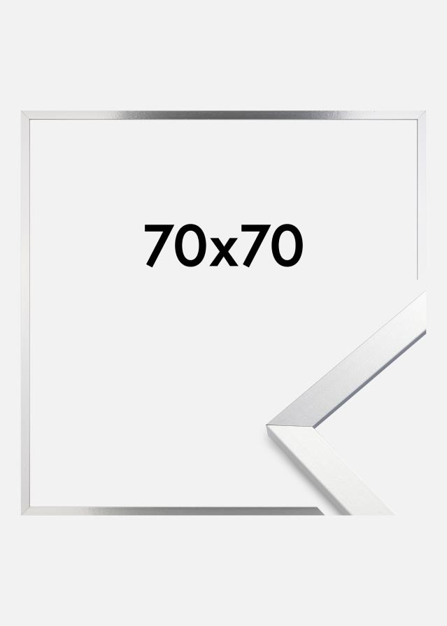 Moldura Trendy Vidro Acrílico Prata 70x70 cm