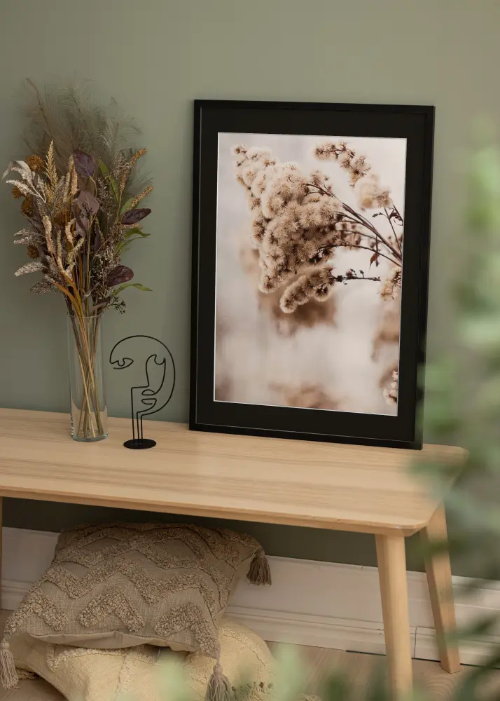 Moldura Trendy Preto 50x60 cm - Passe-partout Preto 40x50 cm