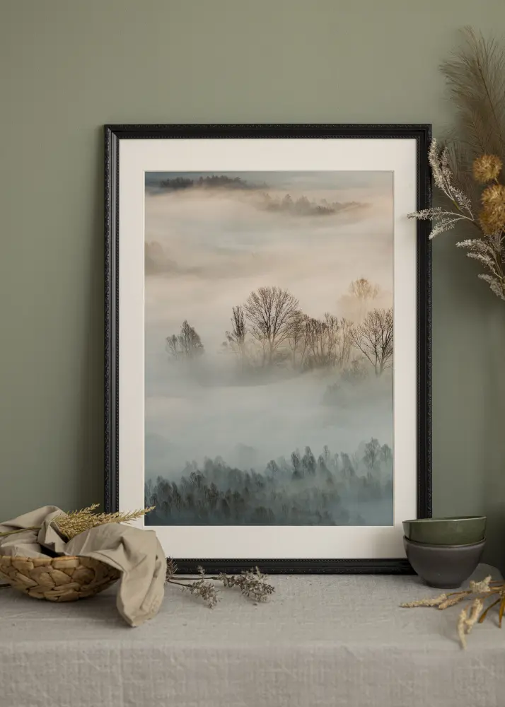 Moldura Abisko Vidro acrílico Preto 42x59,4 cm (A2)