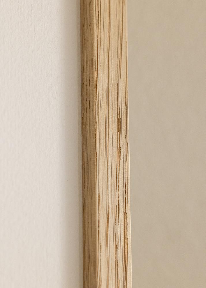 Moldura Oslo Carvalho 60x60 cm - Passe-partout Branco 50x50 cm