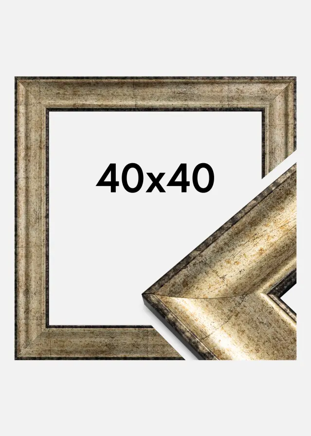 Moldura Saltsjöbaden Vidro acrílico Ouro antigo 40x40 cm