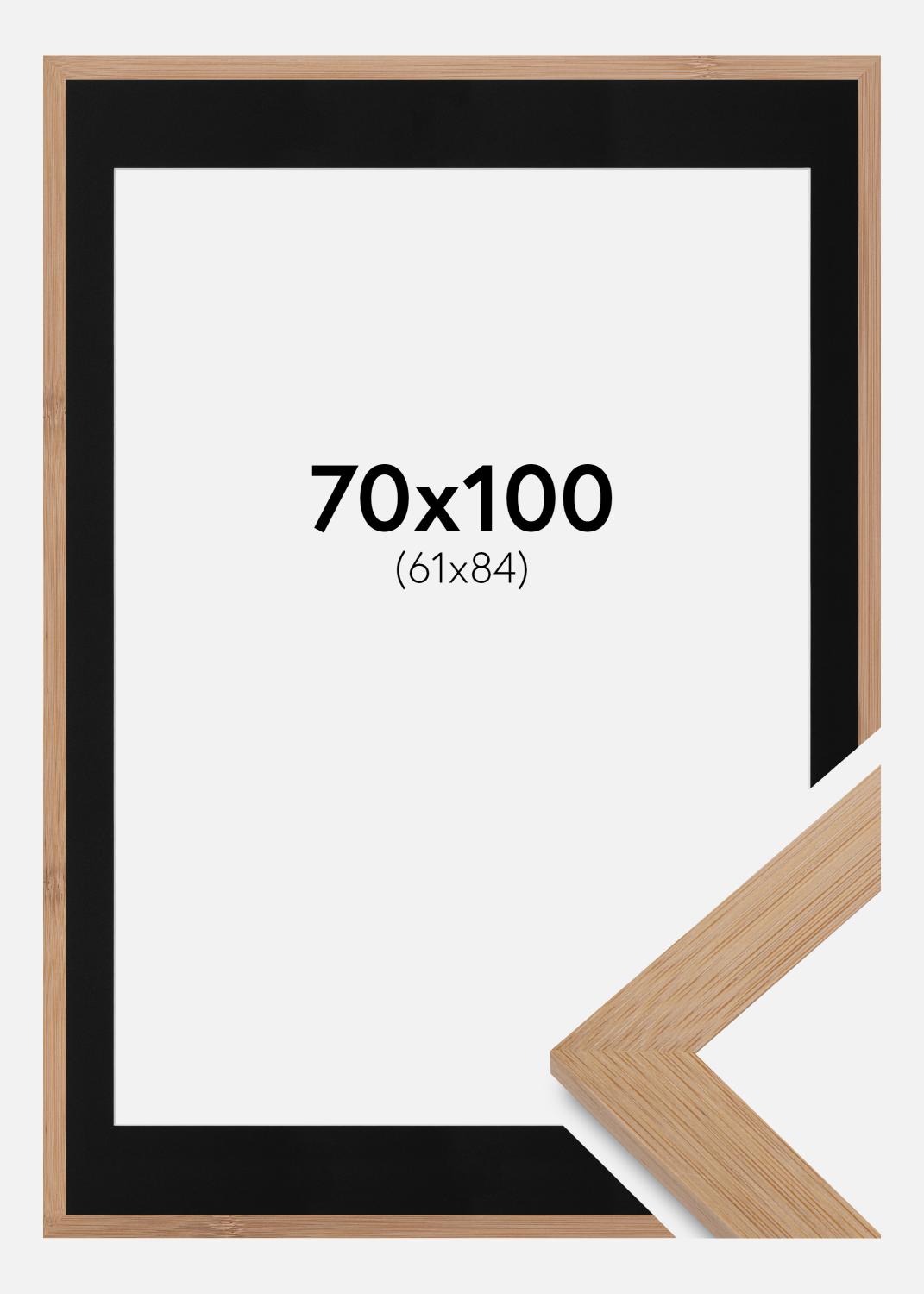 Product Image for Moldura Hoei Bambu 70x100 cm - Passe-partout Preto 62x85 cm
