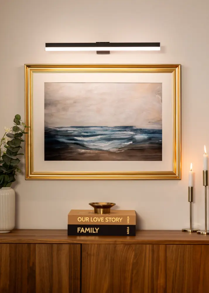 KAILA Radiate iluminação de quadros a pilhas 55 cm - Preto