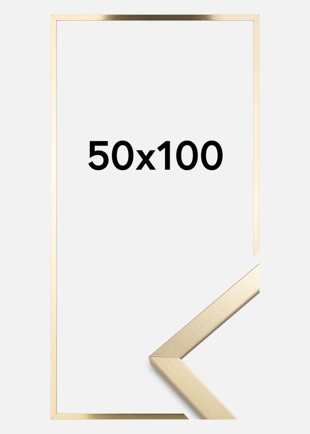 Moldura Trendy Vidro Acrílico Dourado 50x100 cm