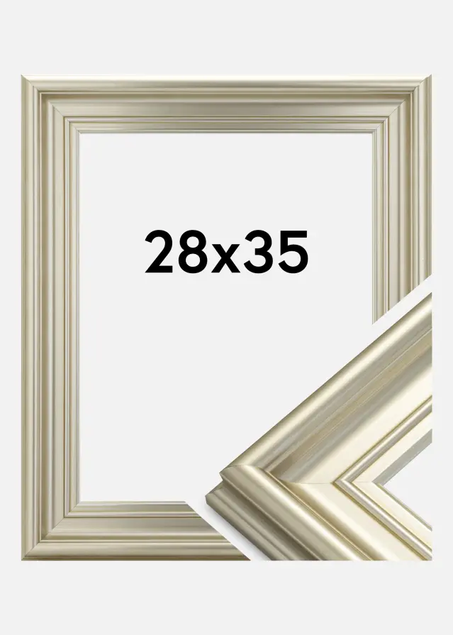 Moldura Mora Premium Prateado 28x35 cm