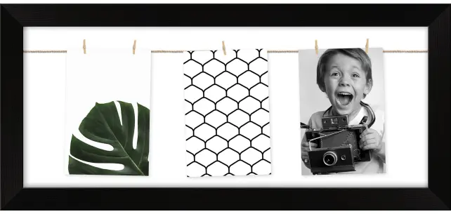 Fotogalleri Conjunto de molduras Preto 20x50 cm