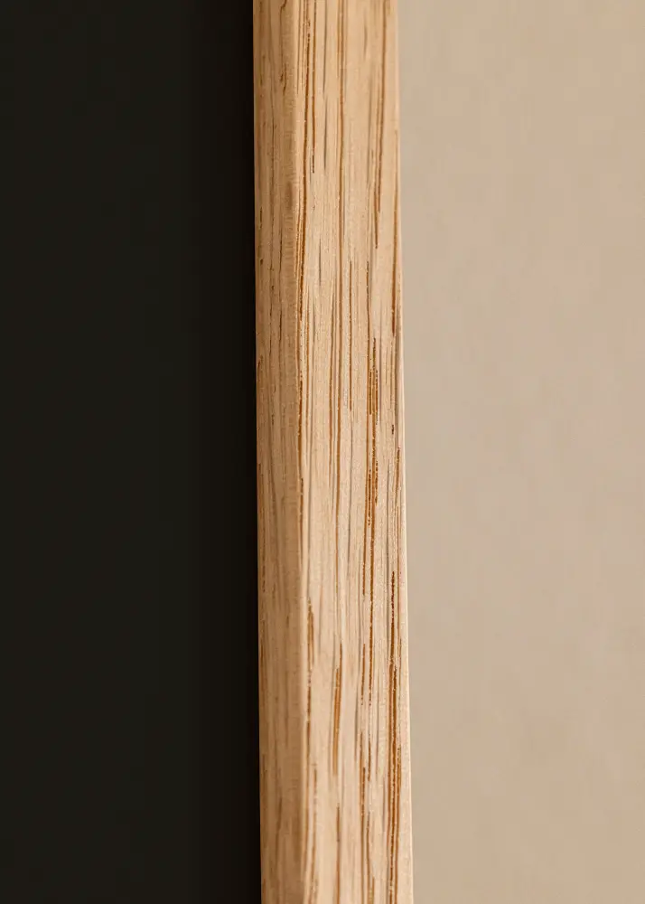 Moldura Oslo Carvalho 70x100 cm - Passe-partout Preto 59,4x84 cm (A1)