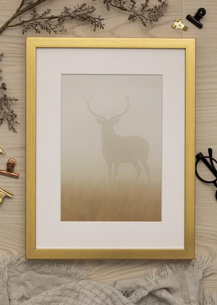 Moldura Falun Vidro acrílico Dourado 21x29,7 cm (A4)