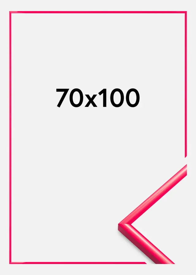 Moldura New Lifestyle Vidro acrílico Hot Pink 70x100 cm