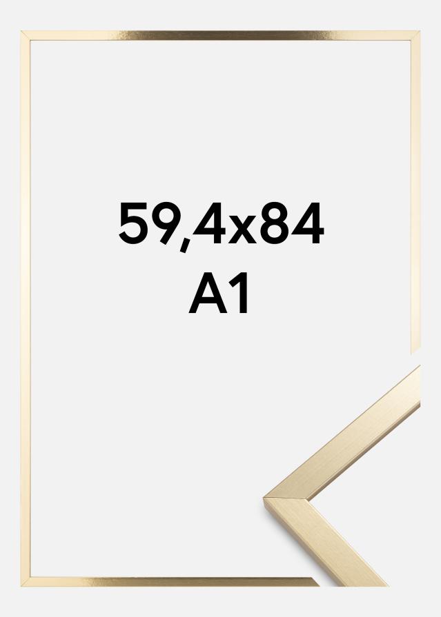 Moldura Trendy Vidro Acrílico Dourado 59,4x84,1 cm (A1)