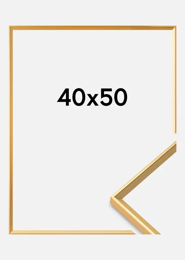 Moldura Desire Vidro acrílico Dourado 40x50 cm