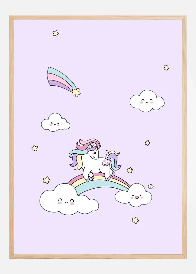 Kawaii Unicorn Póster