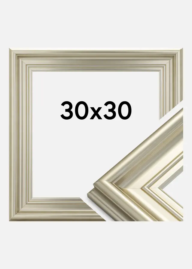 Moldura Mora Premium Prateado 30x30 cm