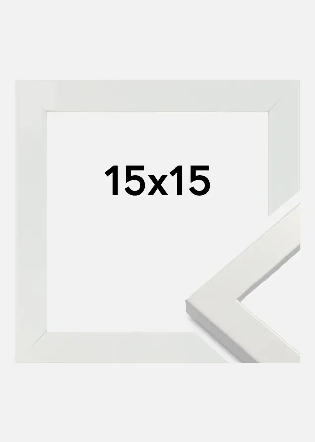 Moldura White Wood Glossy 15x15 cm