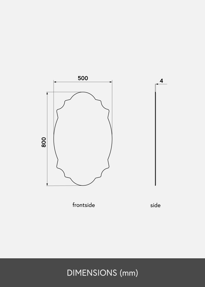 KAILA Espelho Chique 50x80 cm