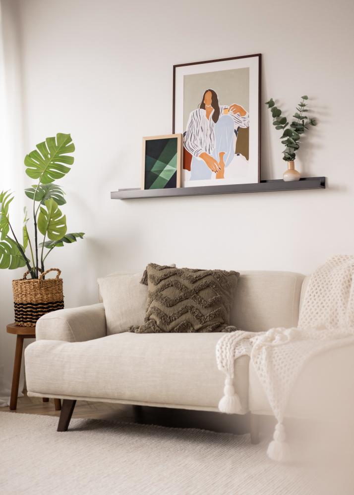 KAILA Prateleira para Quadros Preta 130 cm