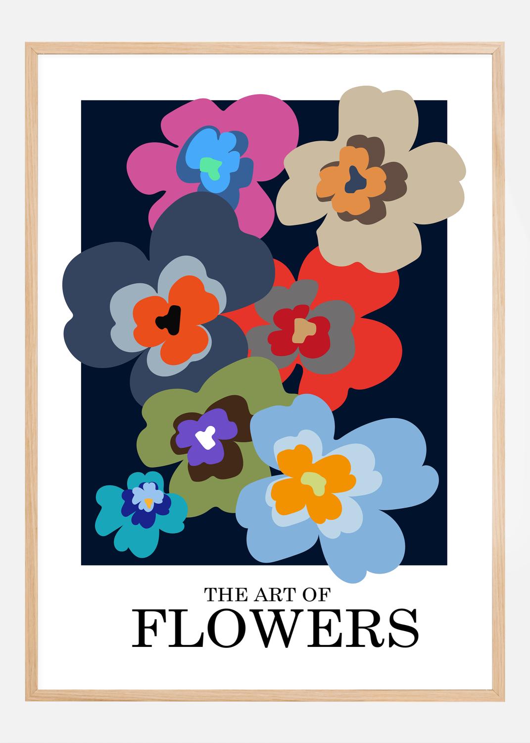 Product Image for The Art Of Flowers Blue Póster (21x29.7 cm (A4))