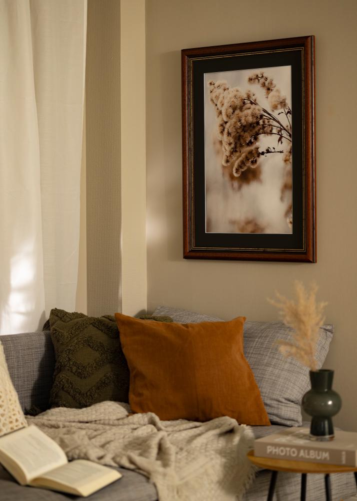 Moldura Old Retro 40x50 cm - Passe-partout Preto 27x35 cm