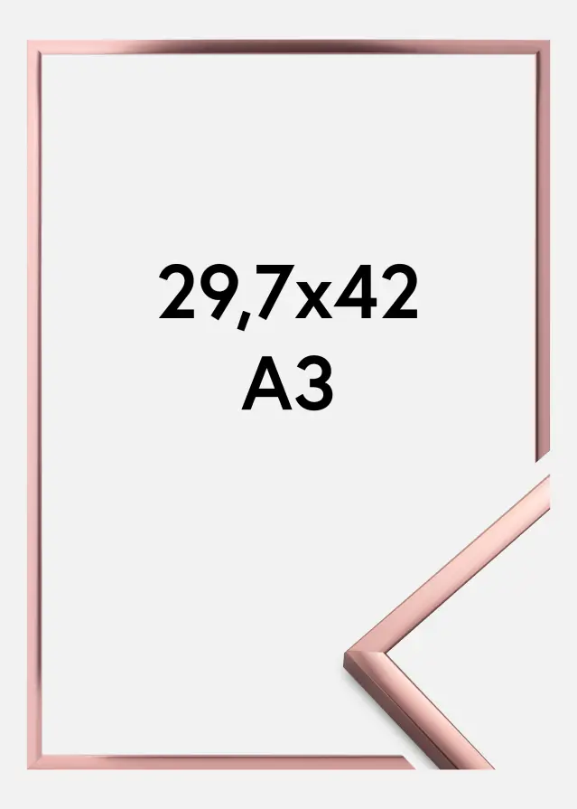 Moldura Póster Frame Aluminum Ouro rosado 29,7x42 cm (A3)
