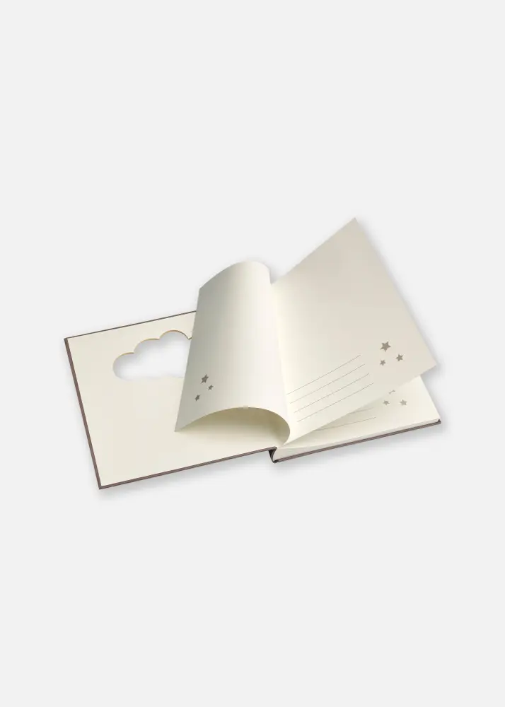 Magical Álbum de bebé Cinzento - 25,7x29,2 cm (50 Páginas brancas / 25 folhas)