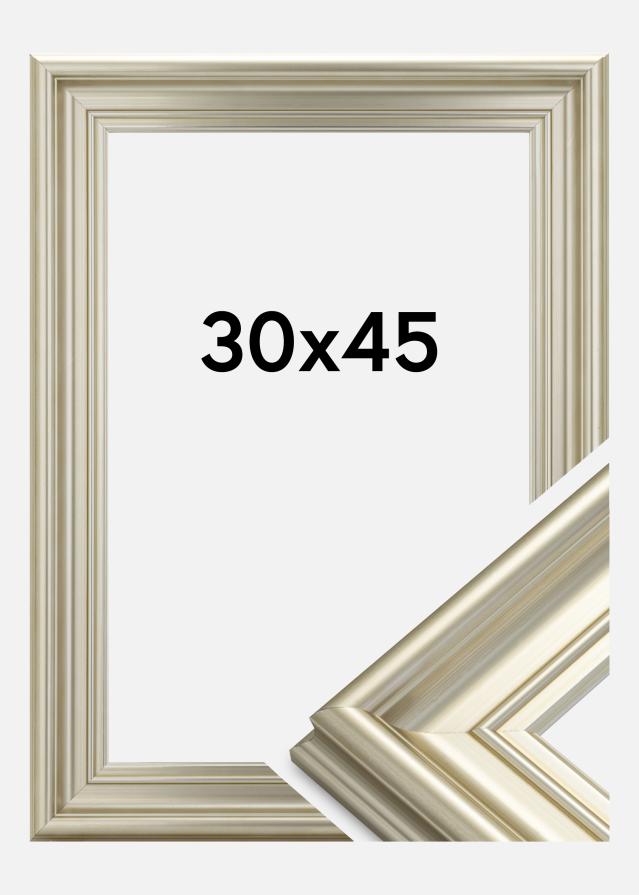 Moldura Mora Premium Prateado 30x45 cm